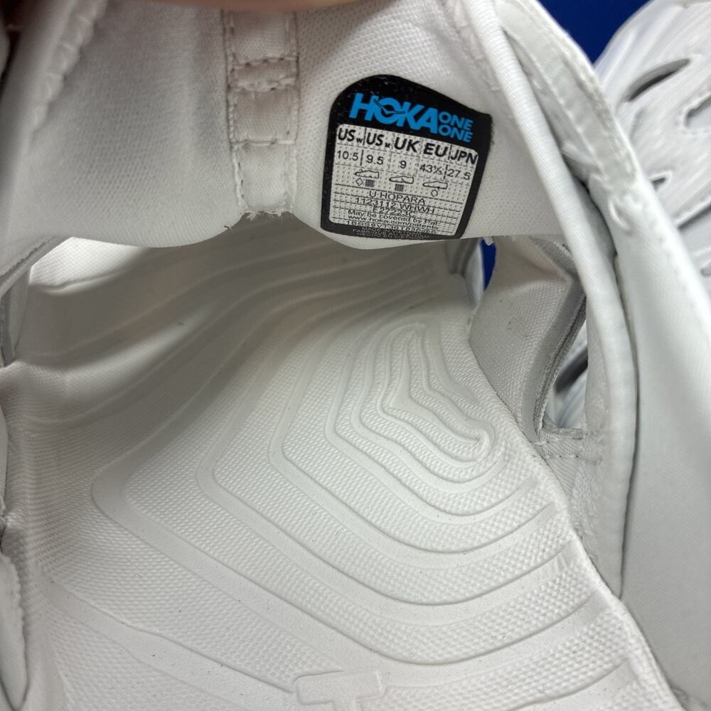New HOKA One One Hopara White White 1123112-WHWH Men's Size 9.5 - Picture 7 of 8